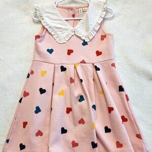 Janie and Jack - Size 3 - Pink Heart Dress